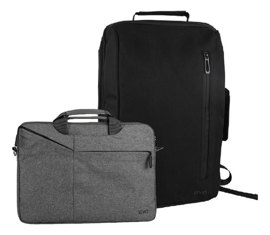 Mochila MANAGER Negra 15,6"+ Funda Notebook Gris 15,6" LEVO-0