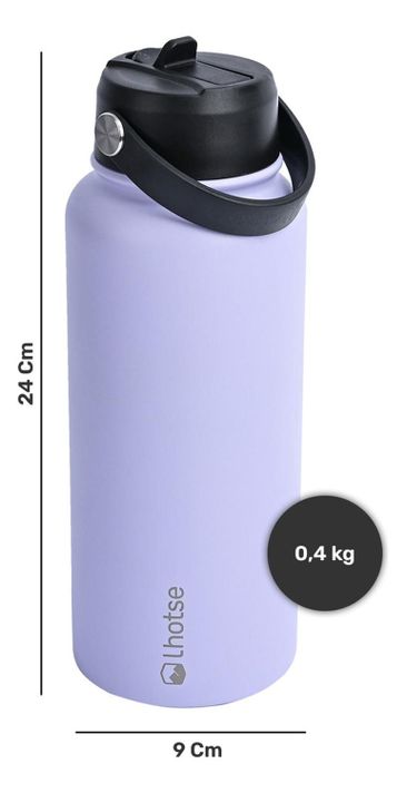 Botella Térmica Hydro Lila 960ml + 2 Tapas Lhotse-4