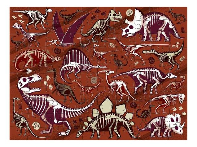 Puzzle 100Pcs Doble Dinosaurios Mudpuppy-2