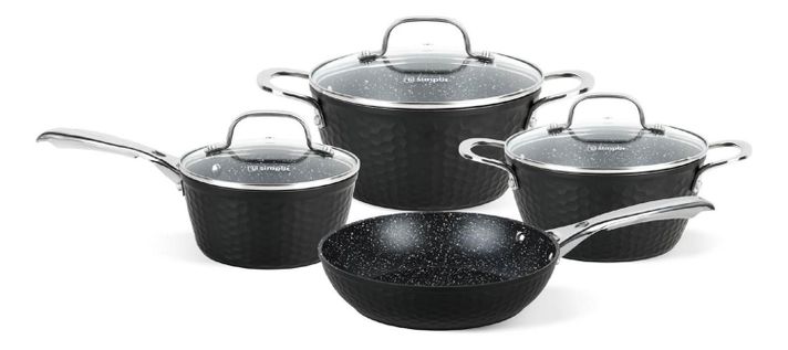 Batería de Cocina Antiadherente Black Copper 7 Pzs Simplit-0