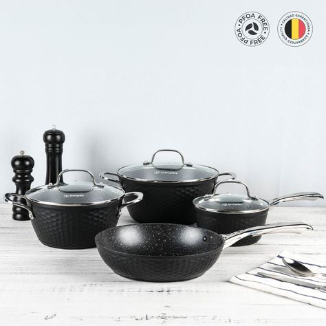 Batería de Cocina Antiadherente Black Copper 7 Pzs Simplit-7
