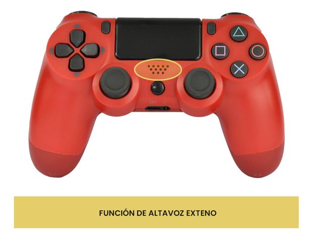 Control Joystick Inalámbrico doble Shock P4 Rojo Levo-3