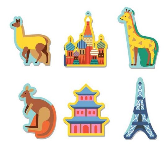 Puzzle 78Pcs Geografia Mapa Del Mundo Mudpuppy-2