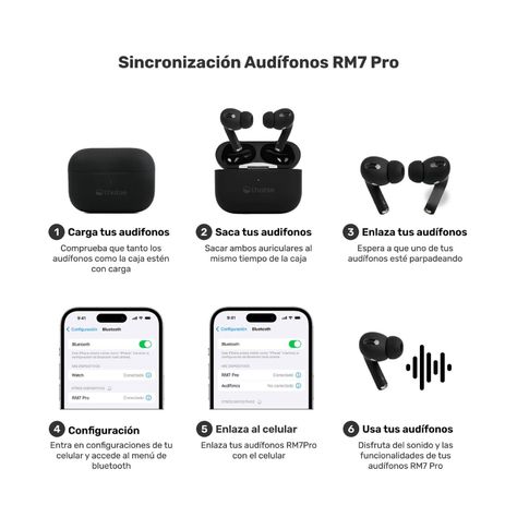 Audífonos Lhotse RM7 Pro Inalámbrico Negro-8