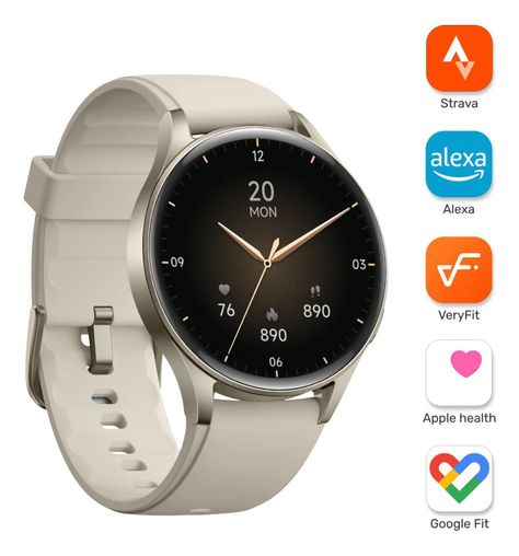 Pack Smartwatch Lhotse Vibe 05 Cream + Audífonos Deportivo-1