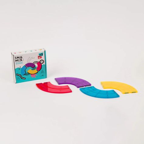 Accesorios Pista Cuarto De Curva 4 Piezas Imanix-0