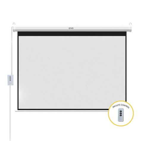 Telón 60 pulgadas Eléctrico con control 120 x 90 cm Levo-0