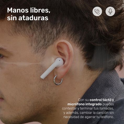 Audífonos Lhotse Bluetooth Inalámbrico Rm12 Blanco-2