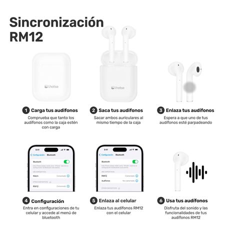 Audífonos Lhotse Bluetooth Inalámbrico Rm12 Blanco-8