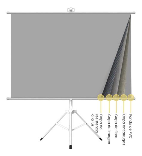 Telón Proyector 60 pulgadas 120 x 90 cm Levo-2