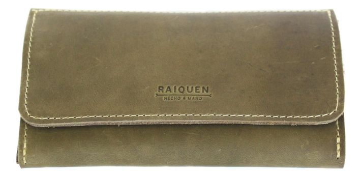 Tabaquera De Cuero Verde Cowboy Hecho A Mano Raiquen-0