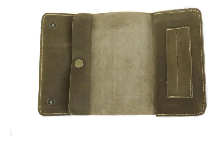 Tabaquera De Cuero Verde Cowboy Hecho A Mano Raiquen-2