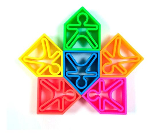Set De 6 Personas Y 6 Casas De Colores Dëna-0