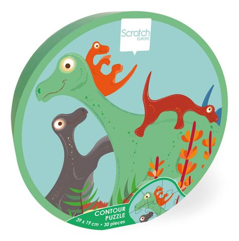 Puzzle 30Pcs Con Forma Dinosaurio Scratch Europe-1