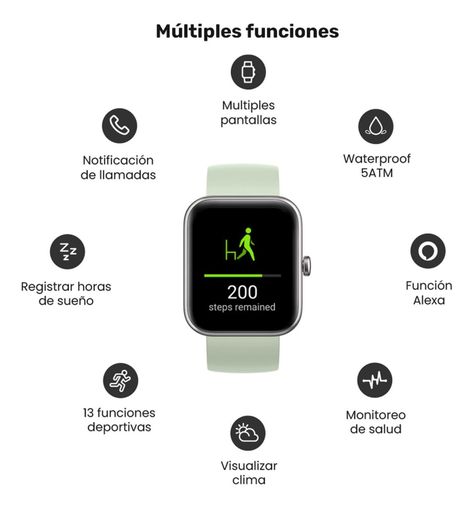 Reloj Smartwatch Lhotse Live 206 Mini 40mm Light Green-1