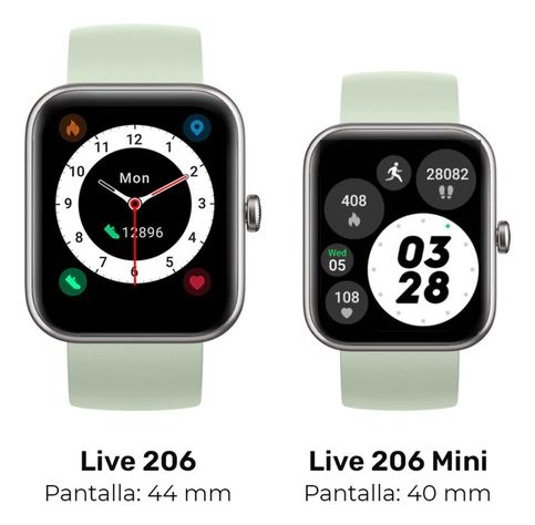 Reloj Smartwatch Lhotse Live 206 Mini 40mm Light Green-4
