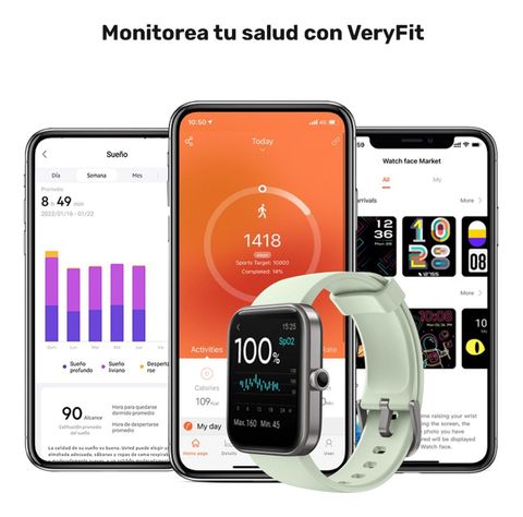 Reloj Smartwatch Lhotse Live 206 Mini 40mm Light Green-7