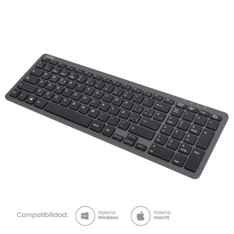 Teclado Inalámbrico Cygna Slim Grafito Levo-2