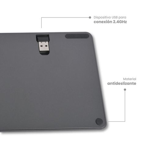 Teclado Inalámbrico Cygna Slim Grafito Levo-4