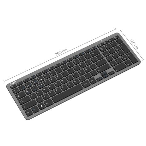 Teclado Inalámbrico Cygna Slim Grafito Levo-5