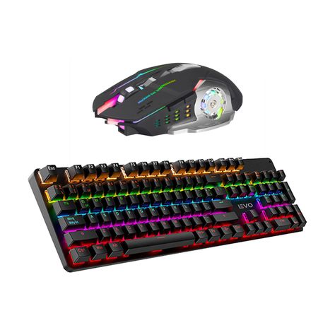 Pack Teclado Gamer RGB Storm + Mouse Gamer Inalámbrico Levo-0