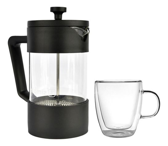 Pack Cafetera Francesa 600ml +Taza Doble Pared 350ml Simplit-0