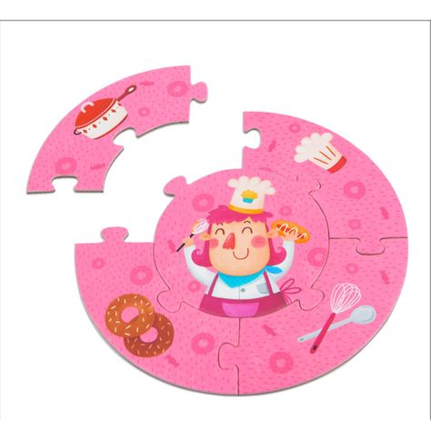 Puzzle 30Pcs Redondo Profesiones MiDeer-1