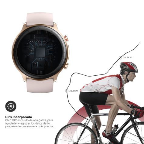 Reloj Smartwatch Lhotse Ultimate GPS 217 46mm Pink-4