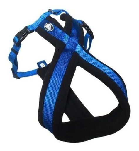 Arnés Cruzado Acolchado Talla S Azul Perros Mascan-0