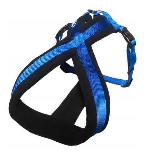 Arnés Cruzado Acolchado Talla S Azul Perros Mascan-1