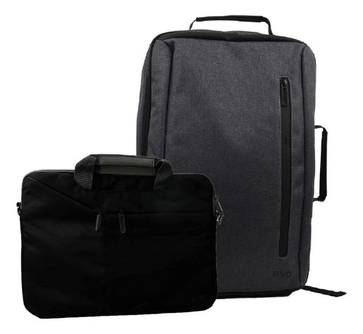 Mochila MANAGER Gris 15,6"+ Funda Notebook Negro 15,6" LEVO-0