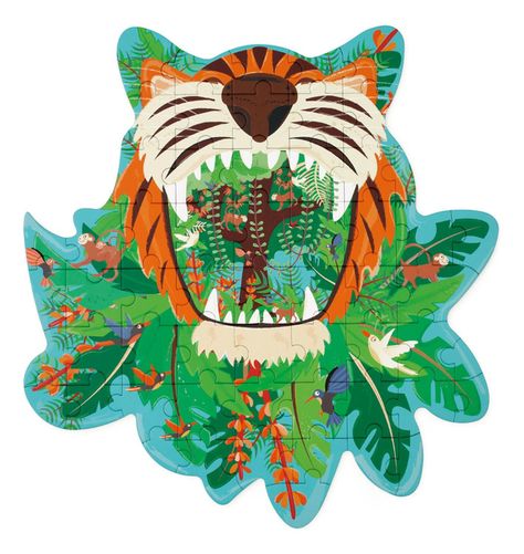 Puzzle 59Pcs Con Forma Tigre Scratch Europe-0
