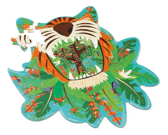 Puzzle 59Pcs Con Forma Tigre Scratch Europe-1
