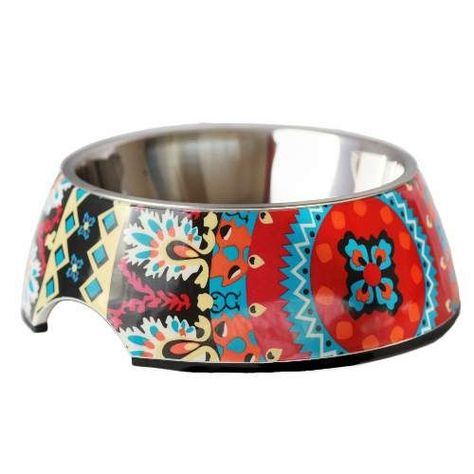 Plato Melamina Motivo Redondo Multicolor Talla M Perro-0