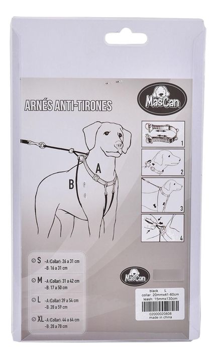 Arnés Anti-Pull L Paseo Seguridad Mascotas Perro Mascan-5