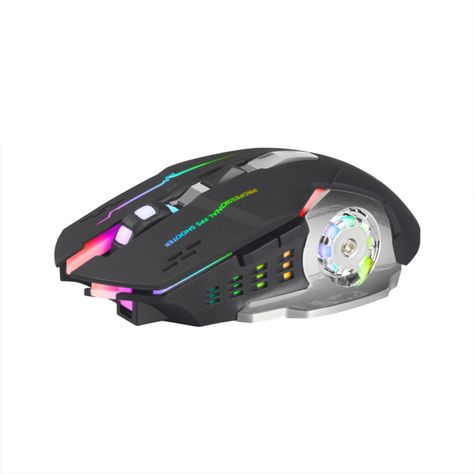Mouse Gamer Inalámbrico 6 botones Luz Led Levo-0