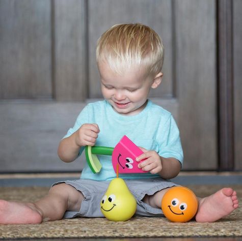 Puzzle Fruit Friends, Sonajero, FatBrain Toys-4