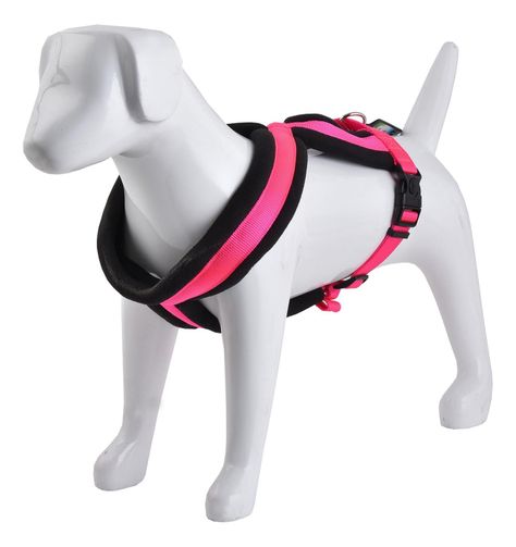 Arnés Cruzado Acolchado Talla L Fucsia Perros Mascan-2