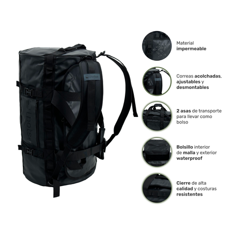 Pack Bolso Impermeable 30LT Negro + Botella Coihue Lhotse-3