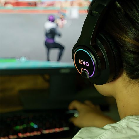 Audifono Gamer Bluetooth RGB Thunder Micrófono Levo-8