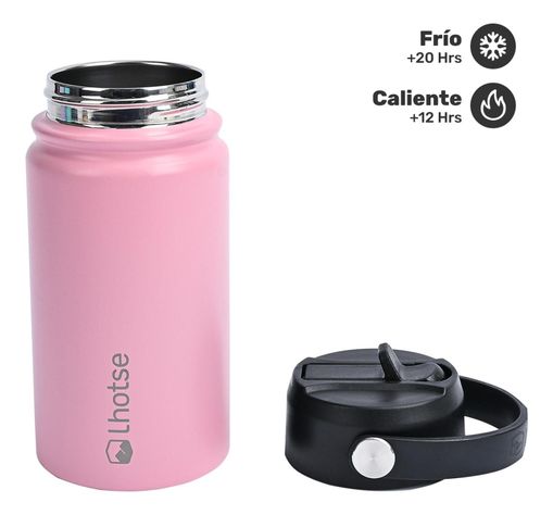 Botella Térmica Niño Hydro 360ml Rosado + 2 Tapas Lhotse-3
