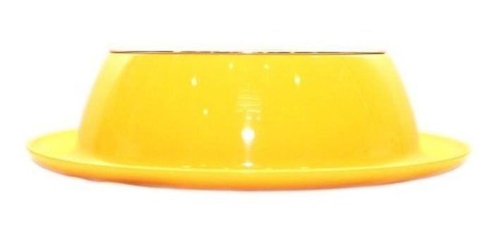 Plato Melamina Anti-hormigas Amarillo Talla M Perro-0