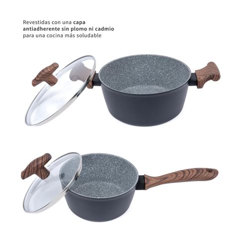 Batería De Cocina Antiadherente Oregon 5 Piezas Simplit-5