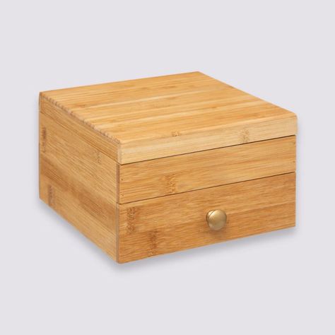 Joyero De Bambu Con Espejo 15X15X9 Cm 5Five-1