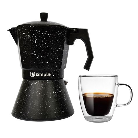 Pack Cafetera Italiana 12 Tazas + Taza Doble Pared 350 Ml-1