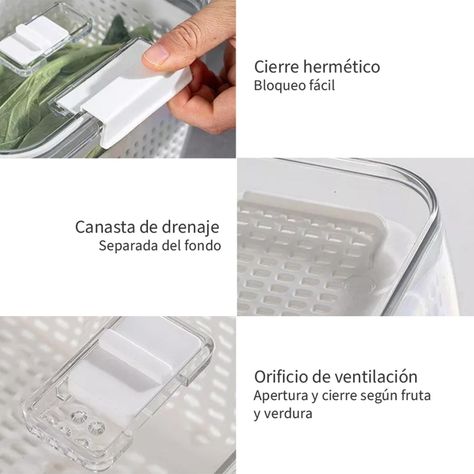 Organizador Refrigerador con Cesta Grande Simplit-6