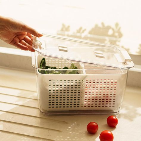 Organizador Refrigerador con Cesta Grande Simplit-7