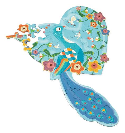 Puzzle 40Pcs Con Forma Pavo Real Scratch Europe-1