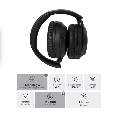 Audifonos Bluetooth Inalambricos Over Ear WavePro-2