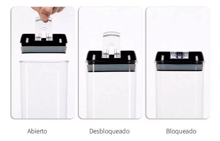 Pack 14 Contenedores Herméticos Plástico Negro Simplit-3